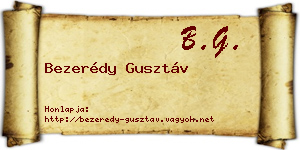 Bezerédy Gusztáv névjegykártya