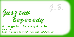 gusztav bezeredy business card