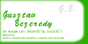 gusztav bezeredy business card